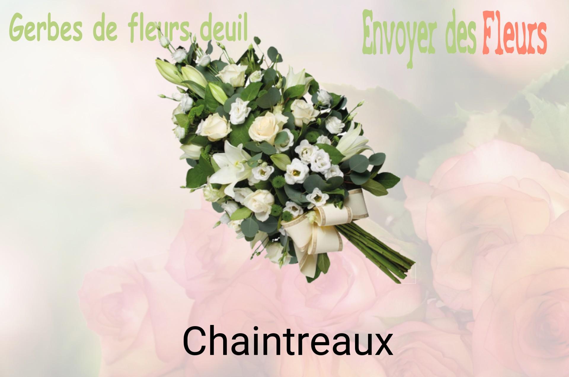 Gerbe de fleurs de deuil livrée à Chaintreaux